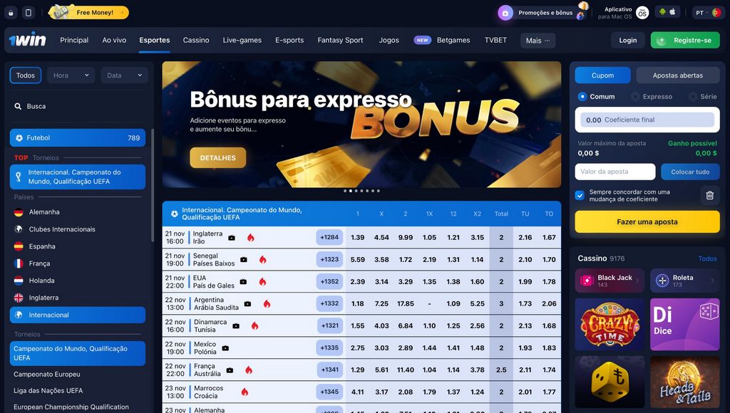1Win Apk au Sénégal